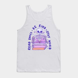 Read books, be kind, stay real Tank Top